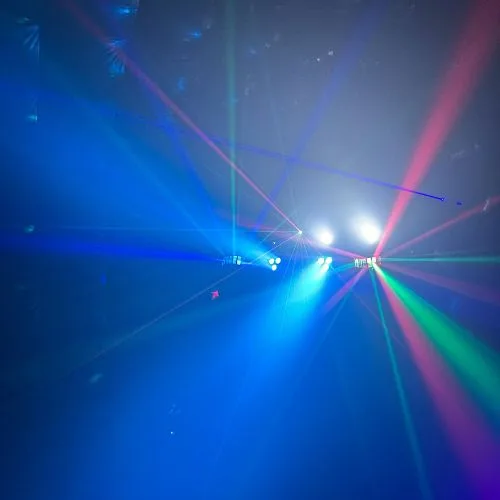 Lichteffekte in aufblasbarer Disco