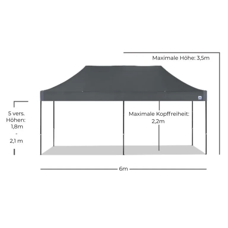 Abmaßen 3x6 Pavillon
