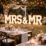 Leuchtbuchstaben MRS & MR mieten